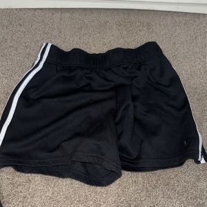 Black running shorts